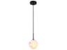 Artcraft Nightfall 1-Light Black Globe Mini Pendant