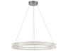 Artcraft Chevron Brushed Nickel Round Pendant