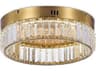 Artcraft Stella Brushed Brass Round Flush Mount