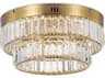 Artcraft Stella Brushed Brass Round Flush Mount