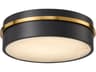 Artcraft Dax Black Brass Flush Mount