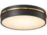 Artcraft Dax Black Brass Flush Mount