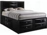 Acme Furniture Ireland Black Rubberwood Wood Queen Platform Bed