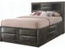Acme Furniture Ireland Gray Oak Rubberwood Wood Queen Platform Bed