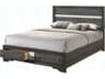 Acme Furniture Naima Gray Rubberwood Wood Queen Platform Bed