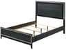 Acme Furniture Haiden Led Weathered Black Plywood Wood King Panel Bed
