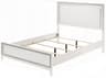 Acme Furniture Haiden Led White Plywood Upholstered King Panel Bed