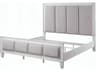 Acme Furniture Katia Gray Poplar Wood Upholstered King Panel Bed