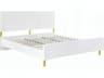 Acme Furniture Gaines White High Gloss Plywood Wood King Panel Bed