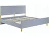 Acme Furniture Gaines Gray High Gloss Wood Queen Panel Bed