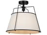 Artcraft Pullman 3-Light Black Drum Semi Flush Mount