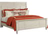 American Drew Grand Bay Acadia Egret White Hardwood Wood Queen Panel Bed