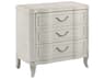American Drew Harmony Angeline 3-Drawers White Oak Wood Nightstand