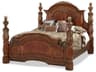 Michael Amini Villa Valencia Classic Chestnut Brown Birch Wood California King Poster Bed