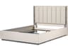 Michael Amini Pavira Stone White Upholstered Queen Platform Bed
