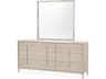 Michael Amini Lotus Bay 6-Drawers Beige Rubberwood Double Dresser