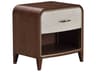 Michael Amini Houston 1-Drawer Brown Birch Wood Nightstand