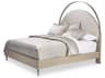 Michael Amini Eclipse Ivory White Poplar Wood Upholstered Queen Panel Bed