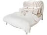 Michael Amini London Place Creamy Pearl White Poplar Wood Upholstered Queen Panel Bed