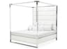 Michael Amini State St. White Solid Wood California King Canopy Bed