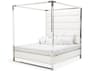 Michael Amini State St. White Solid Wood King Canopy Bed