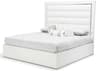 Michael Amini State St. White Solid Wood Upholstered Queen Panel Bed
