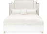 Michael Amini Palm Gate White Upholstered King Platform Bed