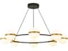 Alora Lighting Tagliato Matte Black Brushed Gold Globe Chandelier