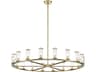 Alora Lighting Revolve 18-Light Natural Brass Cylinder Chandelier
