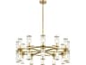Alora Lighting Revolve 24-Light Natural Brass Cylinder Chandelier