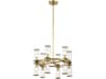 Alora Lighting Revolve 12-Light Natural Brass Cylinder Chandelier