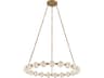 Alora Lighting Marni Natural Brass Geometric Round Chandelier
