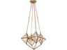 Alora Lighting Cairo 4-Light Vintage Brass Geometric Chandelier