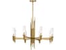 Alora Lighting Torres 8-Light Vintage Brass Chandelier