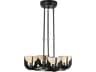 Alora Lighting Colette Urban Bronze Black Bowl Geometric Chandelier