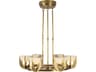 Alora Lighting Colette Vintage Brass Bowl Geometric Chandelier