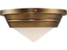Alora Lighting Willard 1-Light Vintage Brass Flush Mount
