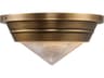 Alora Lighting Willard 1-Light Vintage Brass Flush Mount