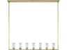 Alora Lighting Revolve 7-Light Natural Brass Cylinder Linear Island Pendant