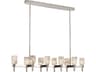 Alora Lighting Lucian 10-Light Polished Nickel Linear Island Pendant