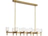 Alora Lighting Lucian 10-Light Vintage Brass Linear Island Pendant