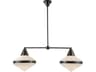 Alora Lighting Willard 2-Light Urban Bronze Black Geometric Island Pendant