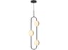 Alora Lighting Tagliato Matte Black Brushed Gold Globe Pendant