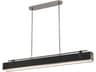 Alora Lighting Valise Aged Nickel Tuxedo Leather Black Linear Island Pendant