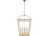 Alora Lighting Manor 8-Light Vintage Brass Lantern Pendant