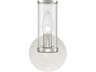 Alora Lighting Revolve 1-Light Polished Nickel Clear Wall Sconce