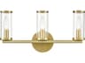 Alora Lighting Revolve 3-Light Natural Brass Wall Sconce