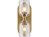 Alora Lighting Lucian 2-Light Vintage Brass Wall Sconce