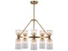Alora Mood Nelly 10-Light Brushed Gold Geometric Chandelier