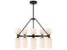 Alora Mood Nelly 10-Light Matte Black Geometric Chandelier